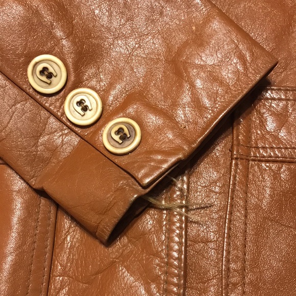 Etienne Aigner Authentic Vintage Leather Jacket Firted Size 10 Brown - Picture 5 of 16